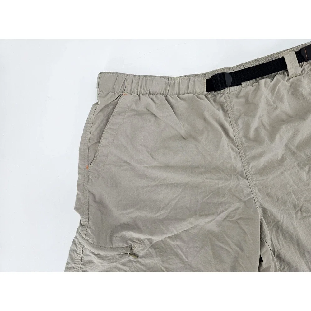 The North‎ Face Men's Hiking Shorts XL Zipper Pockets Khaki Brown
